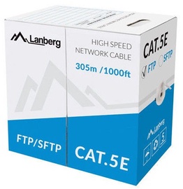 Провод Lanberg FTP CAT 5E CU, Nėra, 305 м, серый