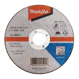 Lõikeketas Makita D-18677, 125 mm x 2.5 mm x 22.23 mm