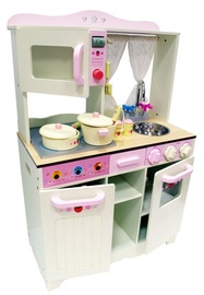 4IQ Urte Wooden Mini Kitchen White/Pink