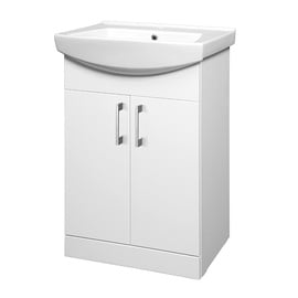 Komplekt Riva White SA55A-4 Bathroom Cabinet White