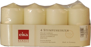 Eika Pillar Candles 11x6cm Champagne 4pcs