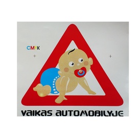 Child On Board Sign Sticker 185x185mm Multicolored