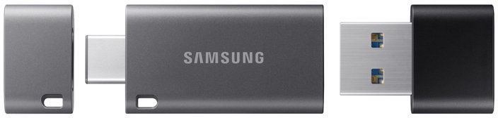 USB atmintinė Samsung DUO Plus, juoda/pilka, 128 GB