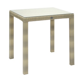 Садовый стол Home4you Wicker 13345, бежевый, 73 x 73 x 71 см