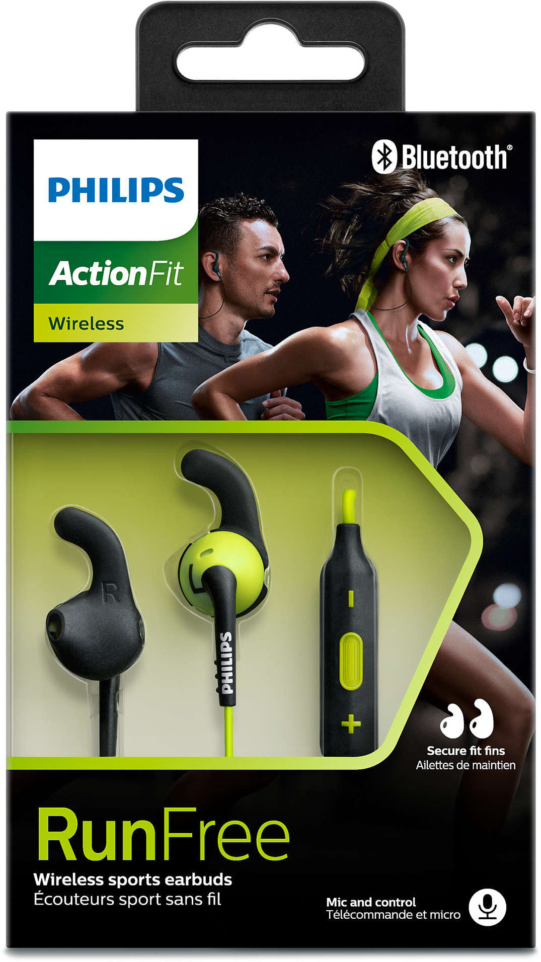 Ausinės Philips ActionFit SHQ6500CL/00 in-ear, juodos/žalios - Senukai.lt