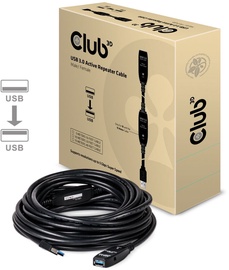 Club 3D USB 3.0 Active Repeater Cable M/F 15m Black