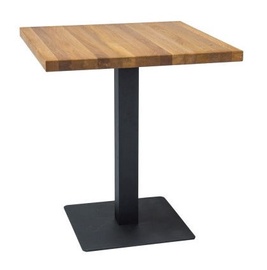 Pusdienu galds Signal Meble Puro Oak/Black, 700x700x760 mm