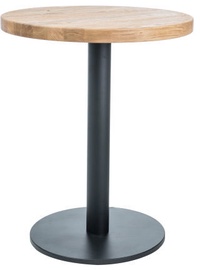 Pusdienu galds Signal Meble Puro II Oak/Black, 800x800x760 mm