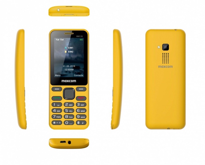 Mobilais telefons Maxcom MM139, dzeltena
