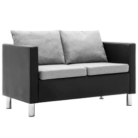 Диван VLX 2-Seater 247165, черный/серый, 61 x 119 x 62 см