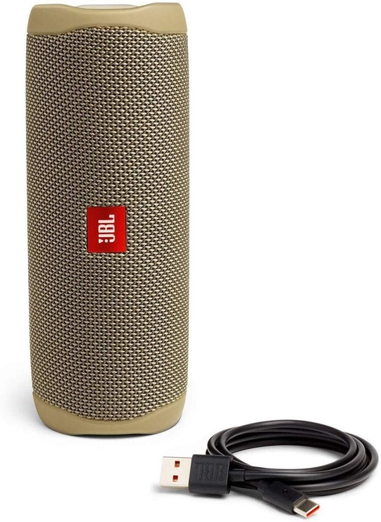 Bezvadu skaļrunis JBL Flip 5, smilškrāsas, 20 W