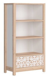 Black Red White Timon Bookshelf 80x146cm Beech/White