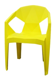 BESK Plastic Garden Chair 54x40x80cm Yellow