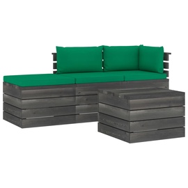Välimööbli komplekt VLX Garden Pallet Lounge Set 3061784, hall/roheline, 1-3 istekohta