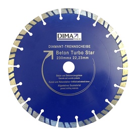 Pjovimo diskas Cedima Beton Turbo Star, 230 mm x 22 mm x 2.4 mm