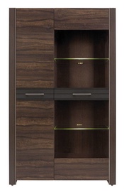 Black Red White Alhambra Showcase 97x159.5x40cm Brown