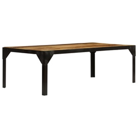 Kafijas galdiņš VLX Solid Rough Mango Wood 246631, brūna/melna, 1100 mm x 550 mm x 350 mm