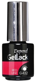 Nagų lakas Depend GelLack Red Line, 5 ml