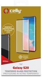 Celly Full Glass Screen Protector For Samsung Galaxy S20 Black