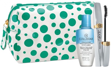 Collistar Shock Mascara 8ml 01 + Eye-Lip Makeup Remover 50ml + Cosmetic Bag