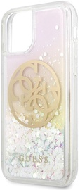 Guess Liquid Glitter 4G Circle Back Case For Apple iPhone 11 Pro Max Gold