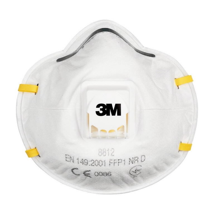 Respirators, ar vārstu 3M FFP1, balta