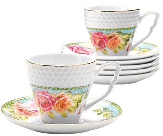 Mayer & Boch Coffee Set 6pcs Roses 9cl 25789