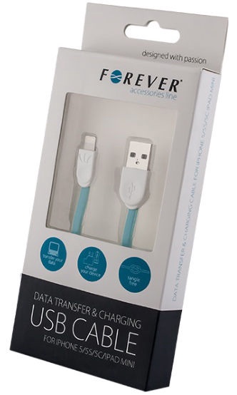 Провод Forever, USB/Apple Lightning, синий