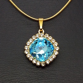 Diamond Sky Pendant Glare III Aqua With Swarovski Crystals