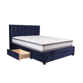 Home4you Grace Bed + Harmony Duo Mattress 160x200cm Blue