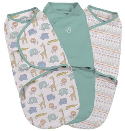 Summer Infant SwaddleMe Original Swaddle 3pcs Small Sketchy Safari
