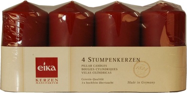 Eika Pillar Candles 11x6cm Bordo 4pcs