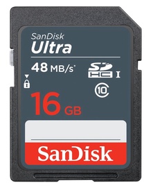 Mälukaart Sandisk Ultra SDHC CL10, 16GB