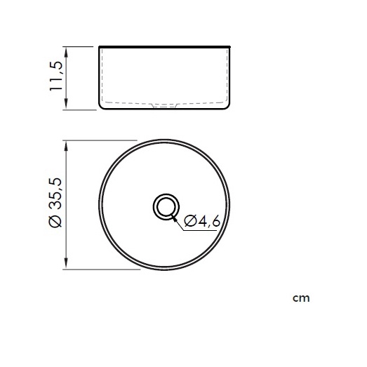 Vannas istabas izlietne Sanycces Marsala 500019, keramika, 350 mm x 350 mm x 350 mm