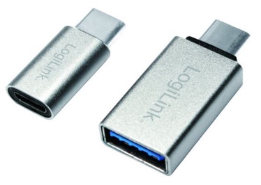 Адаптер Logilink, USB 3.0/USB 3.1/Micro USB 2.0, серебристый