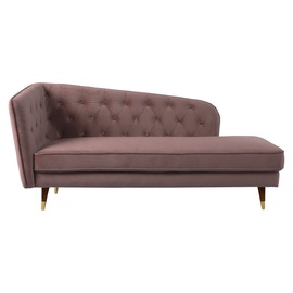 Kampinė sofa Home4you Bella Pink, 80 x 188 x 88 cm