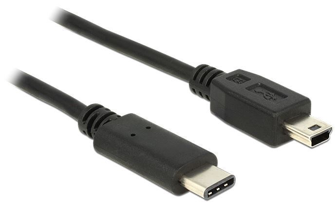 Провод Delock USB / USB-mini USB 2.0 male, Mini USB, 1 м, черный
