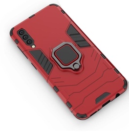 Hurtel Ring Armor Back Case For Samsung Galaxy A50 Red