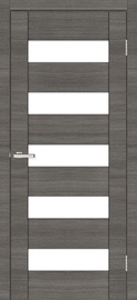 Полотно межкомнатной двери Cortex 04, универсальная, серый/дубовый, 200 см x 70 см x 4 см