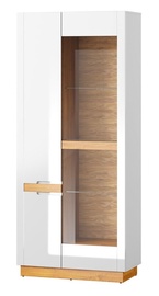 Szynaka Meble Visio 12 Display Cabinet White/Camargue Oak