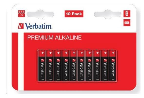 Батареи Verbatim, AAA, 10 шт.
