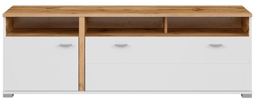 TV-laud Black Red White Alamo Wotan Oak/White, 1600x460x540 mm