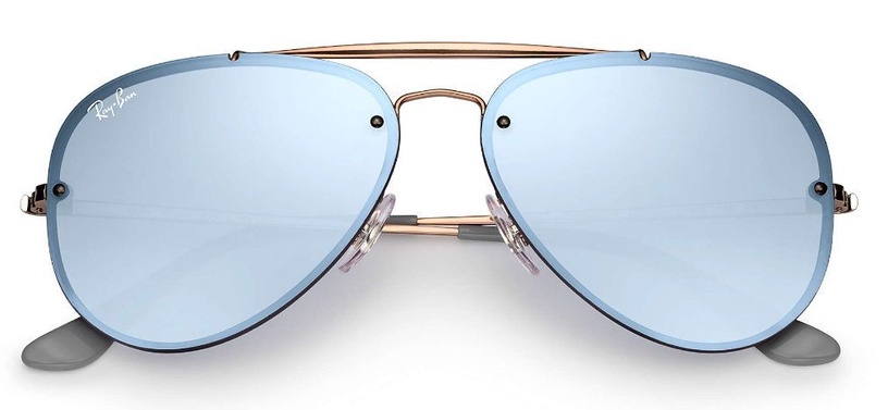 Солнцезащитные очки повседневные Ray-Ban Blaze Aviator RB3584N 90531U, 61 мм, синий/черный