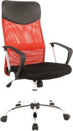 Kontoritool Fotel Q-025, 45 - 54 x 62 x 111 cm, must/punane