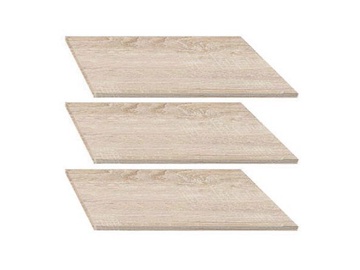 Black Red White Nepo 3D2S Shelves 3pcs Sonoma Oak