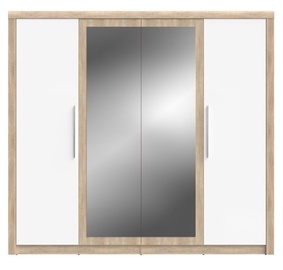 Black Red White Belinda Wardrobe Sonoma Oak/White