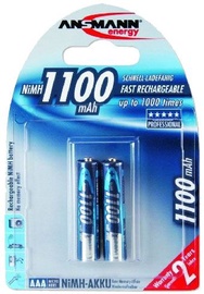 Ansmann Micro NiMH rechargeable battery AAA 1100mAh x 2