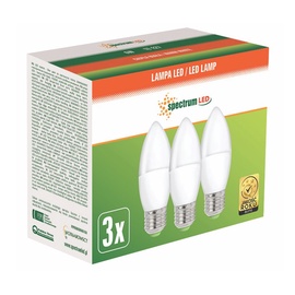 Spuldze LED Spectrum B38, 6W, E14, 3000K, 480lm, 3pc.