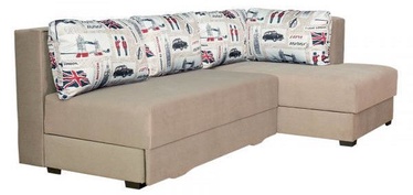 Bodzio Corner Sofa Judyta Right Velor Beige/London 1