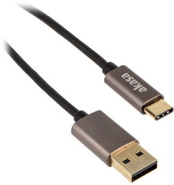 Akasa USB 2.0 Type-C To Type-A Adapter Cable 1m Silver